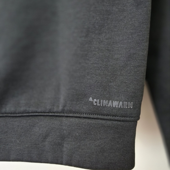 adidas Men's Athletics Team Issue Fleece Logo Pull Over Hoody Black NWOT - Picture 4 of 6